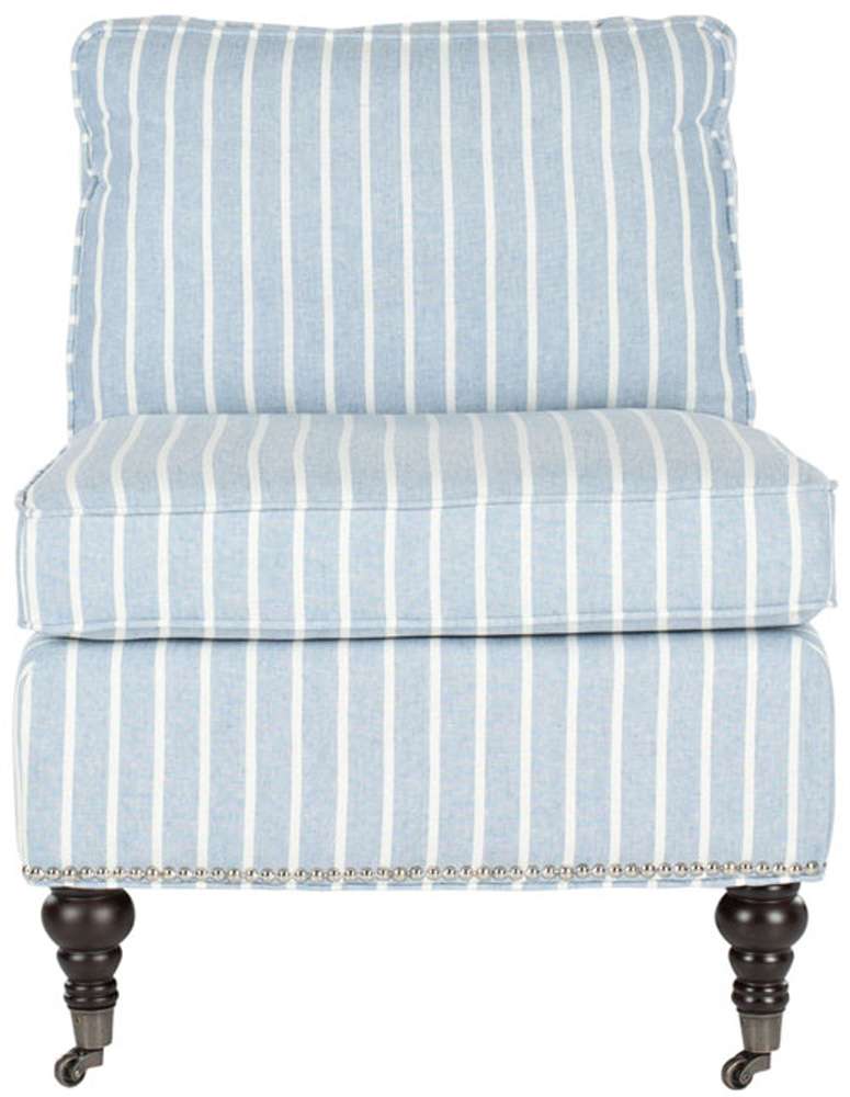 Safavieh - Randy Slipper Chair - Blue - White - MCR4584G veiw 1