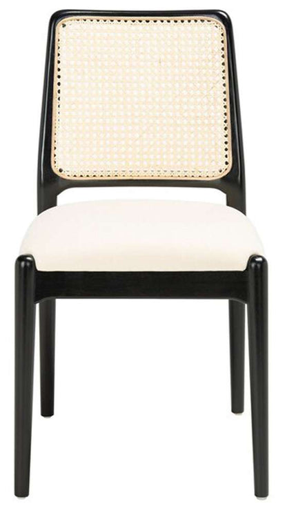 Safavieh - Reinhardt Rattan Dining Chair - Black - White  (Set of 2) - DCH8800A-SET2 veiw 1