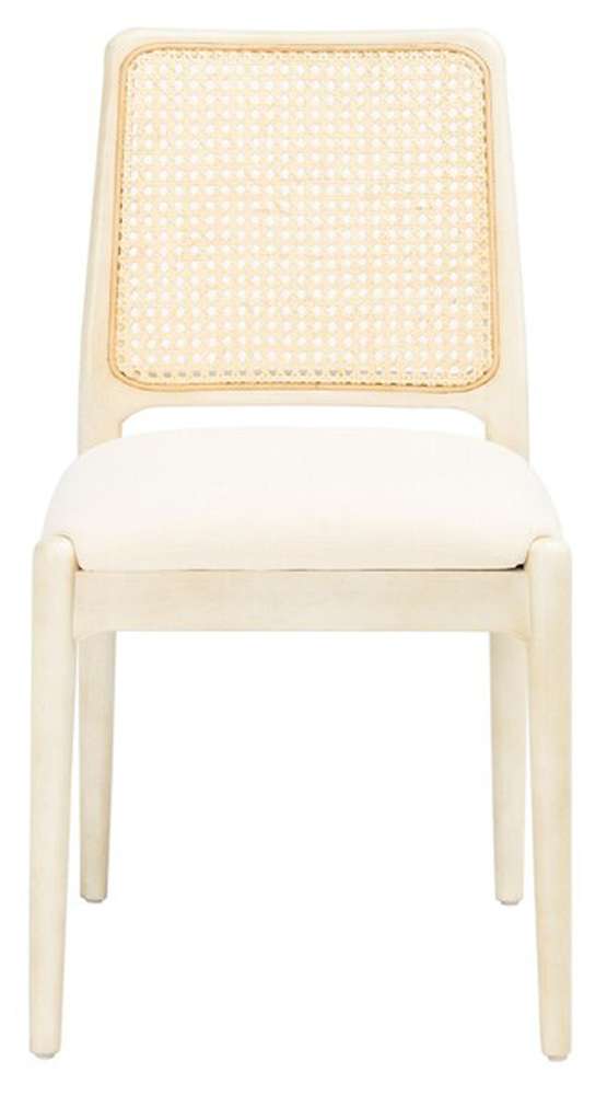 Safavieh - Reinhardt Rattan Dining Chair - White  (Set of 2) - DCH8800B-SET2 veiw 1