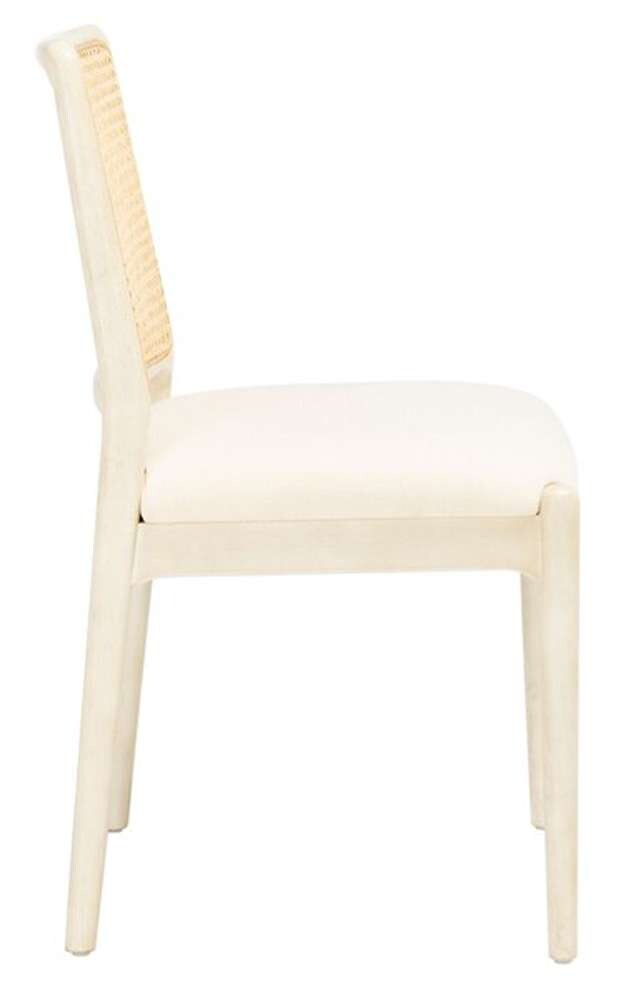 Safavieh - Reinhardt Rattan Dining Chair - White  (Set of 2) - DCH8800B-SET2 veiw 2
