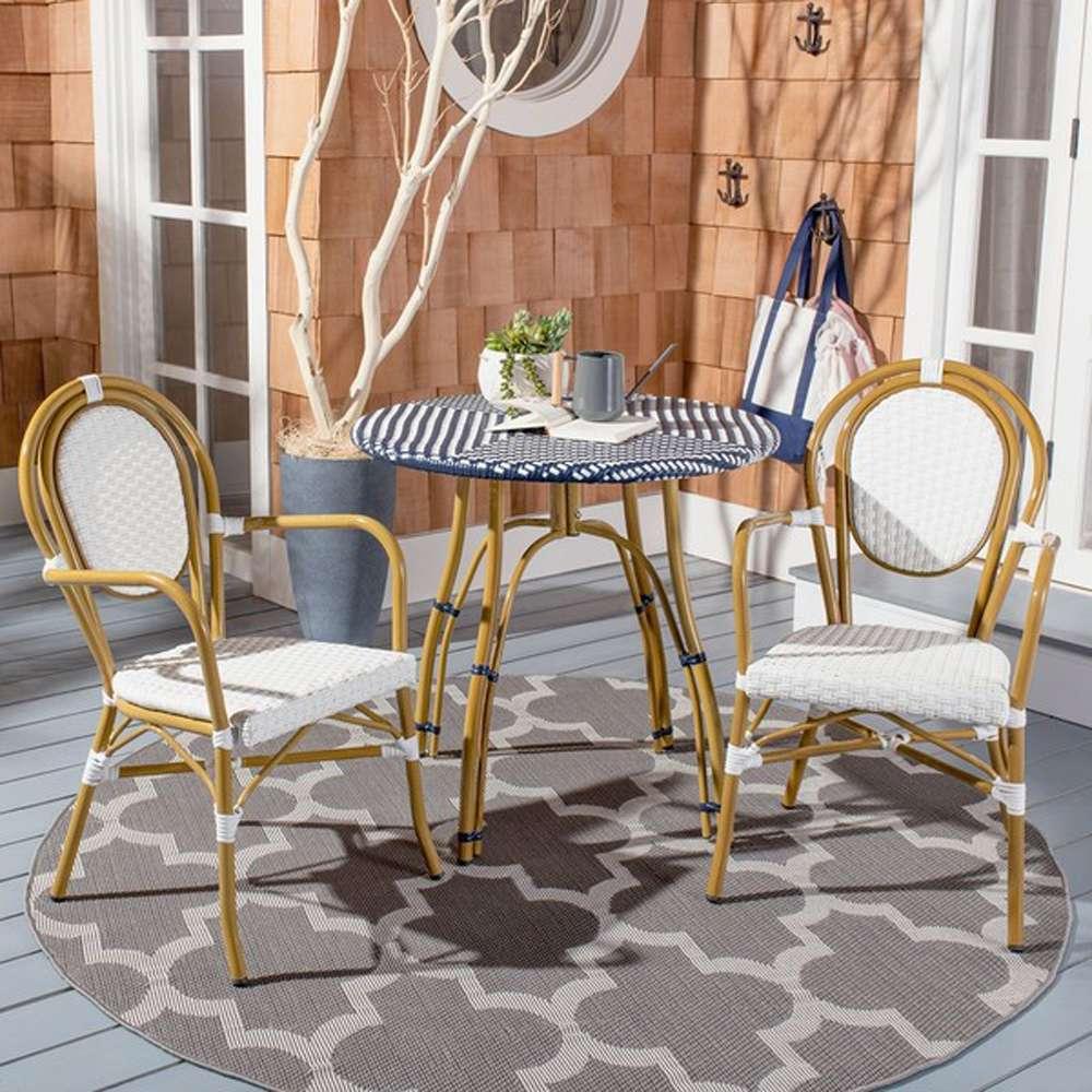 Safavieh - Rosen Arm Chair - White  (Set of 2) - PAT4014D-SET2 veiw 2