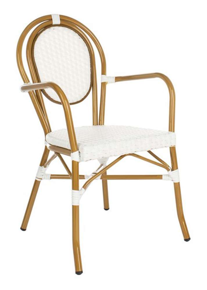 Safavieh - Rosen Arm Chair - White  (Set of 2) - PAT4014D-SET2 veiw 4