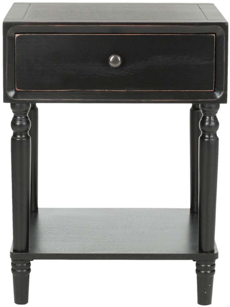 Safavieh - Siobhan Accent Table Wstorage Drw - Black - AMH6611B veiw 1