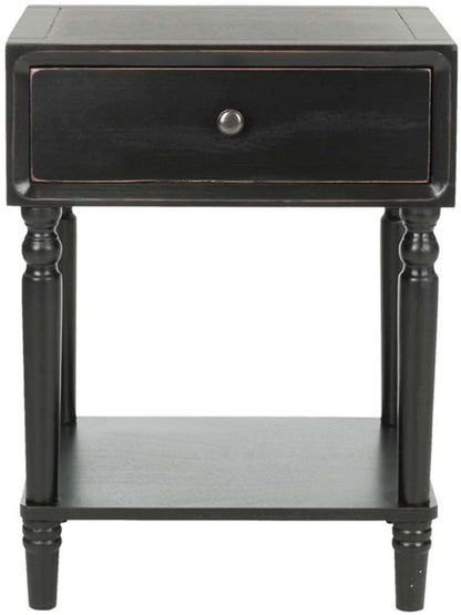 Safavieh - Siobhan Accent Table Wstorage Drw - Black - AMH6611B veiw 1