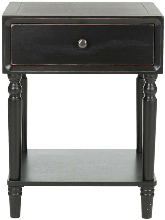 Safavieh - Siobhan Accent Table Wstorage Drw - Black - AMH6611B veiw 1