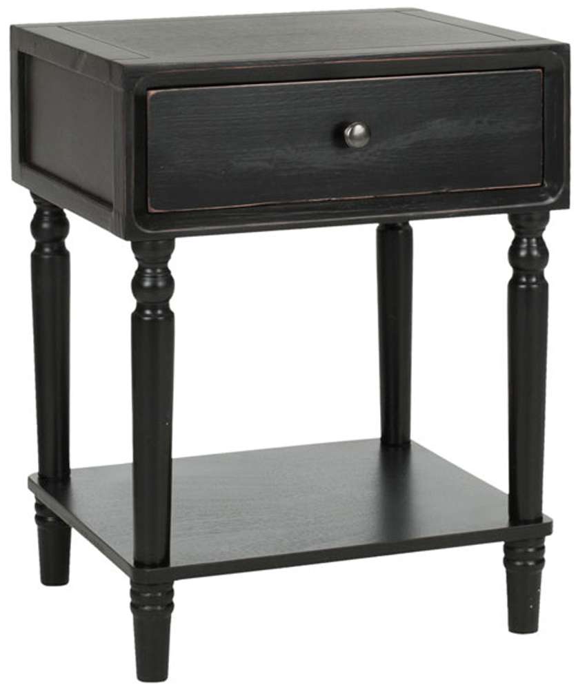 Safavieh - Siobhan Accent Table Wstorage Drw - Black - AMH6611B veiw 2
