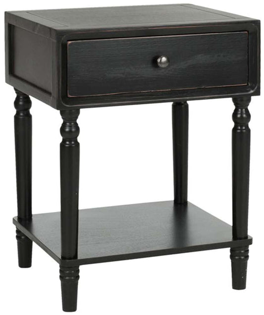 Safavieh - Siobhan Accent Table Wstorage Drw - Black - AMH6611B veiw 2