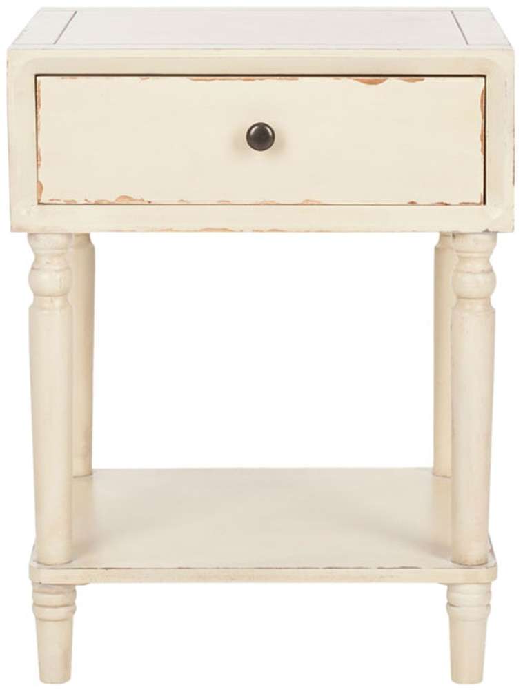 Safavieh - Siobhan Accent Table Wstorage Drw - Distressed Vanilla - AMH6611D veiw 1