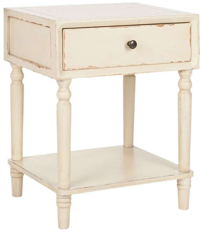 Safavieh - Siobhan Accent Table Wstorage Drw - Distressed Vanilla - AMH6611D veiw 4