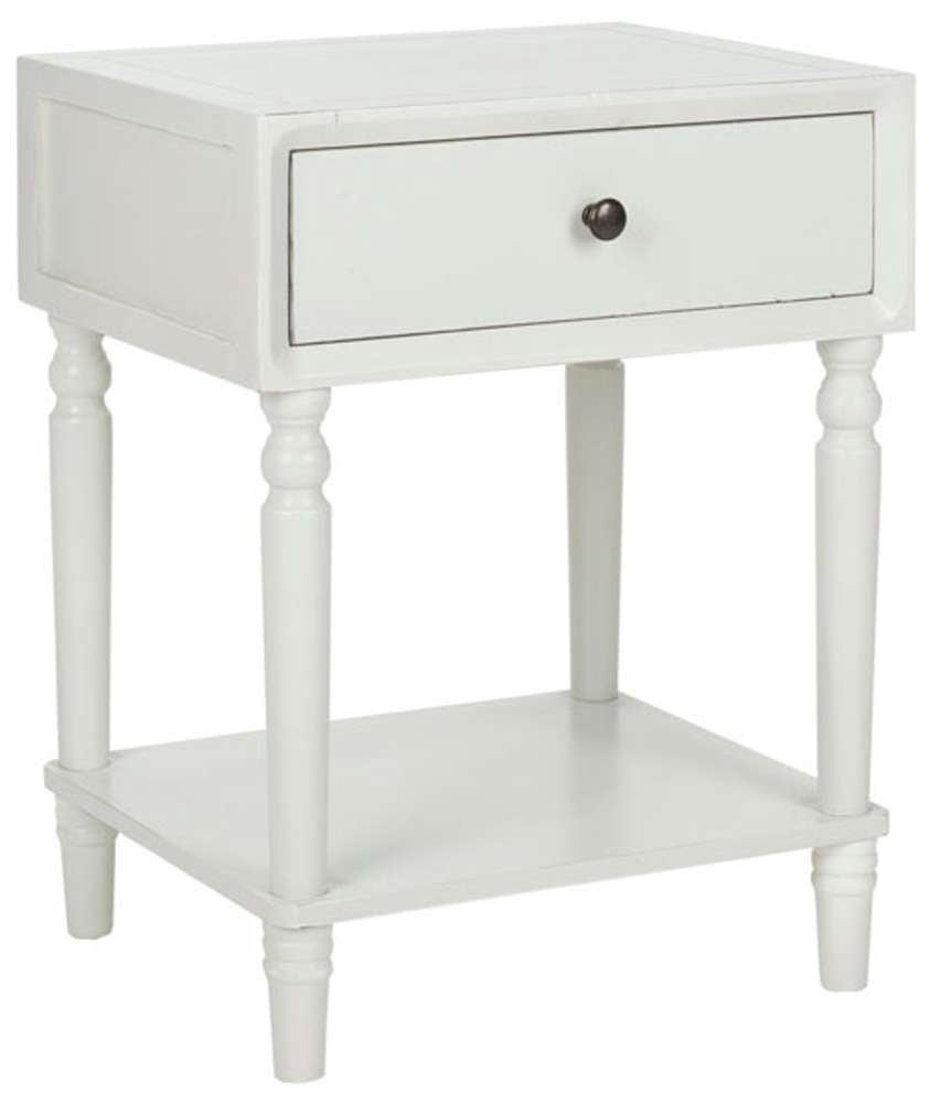 Safavieh - Siobhan Accent Table Wstorage Drw - Off White - AMH6611A veiw 3