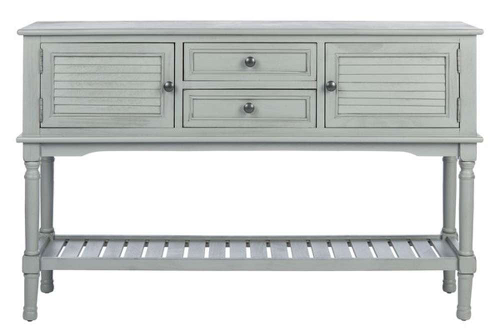 Safavieh - Tate 2Drw 2Dr Console Table - Distressed - Grey - CNS5722C veiw 1