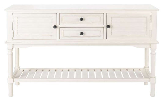 Safavieh - Tate 2Drw 2Dr Console Table - Distressed - White - CNS5722A veiw 1
