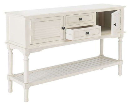 Safavieh - Tate 2Drw 2Dr Console Table - Distressed - White - CNS5722A veiw 4
