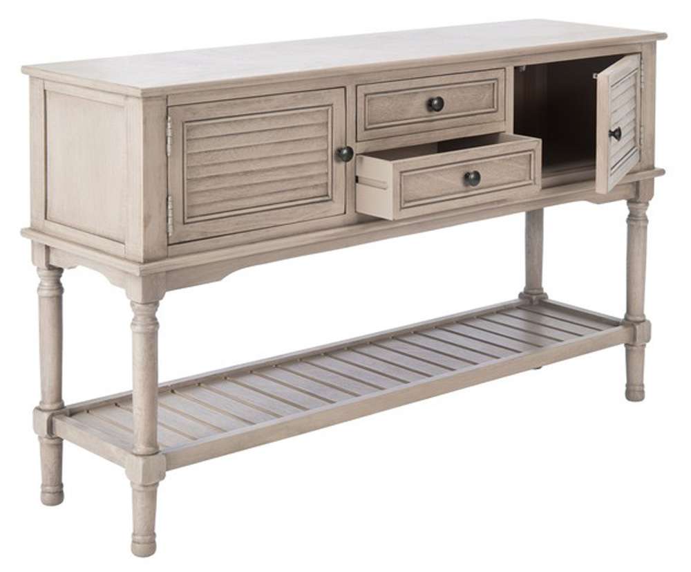 Safavieh - Tate 2Drw 2Dr Console Table - Greige - CNS5722D veiw 4
