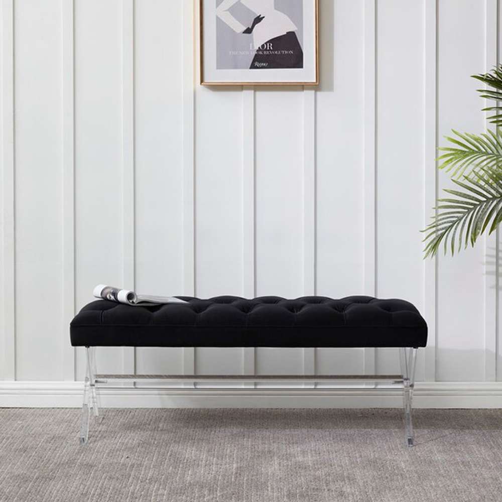 Safavieh - Tourmaline Acrylic Bench - Black - SFV4722E veiw 2