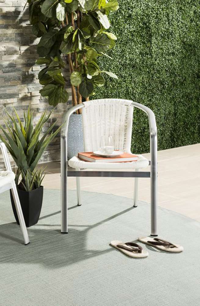 Safavieh - Wrangell Stackable Arm Chair - White  (Set of 2) - FOX5207D-SET2 veiw 1