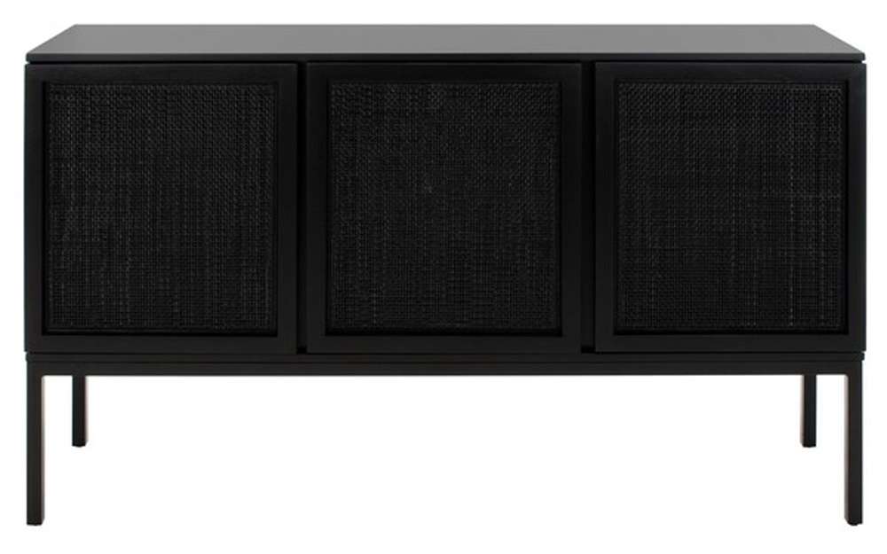 Safavieh - Zadie 2 Shelf Rattan Sideboard - Black - MED5010E veiw 1