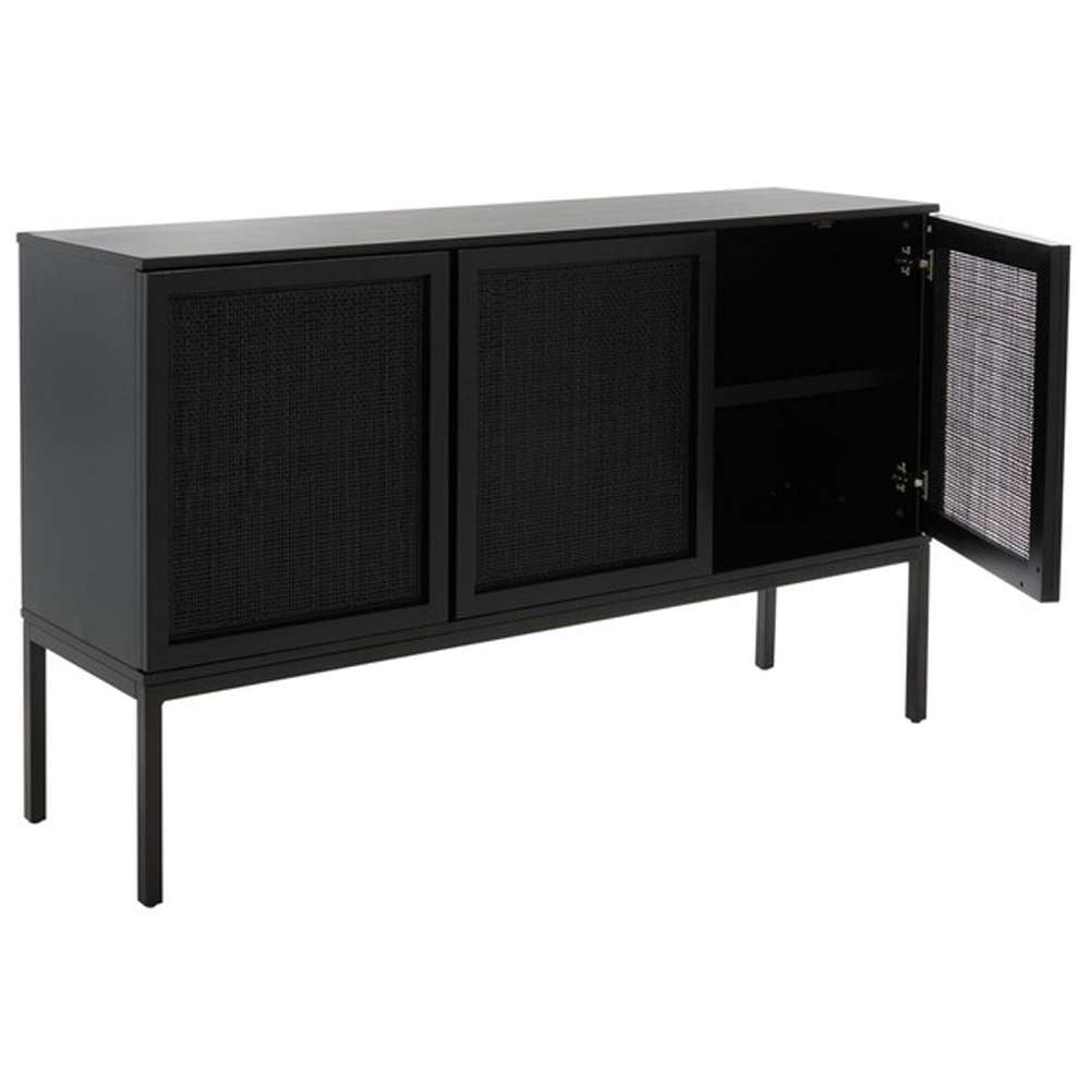 Safavieh - Zadie 2 Shelf Rattan Sideboard - Black - MED5010E veiw 4