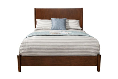 Alpine Furniture - Flynn Mid Century Modern California King Panel Bed, Walnut - 966WAL-07CK veiw 3