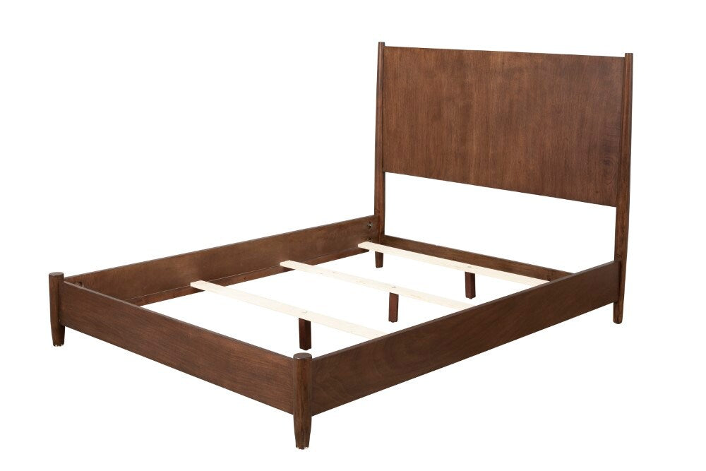 Alpine Furniture - Flynn Mid Century Modern California King Panel Bed, Walnut - 966WAL-07CK veiw 4
