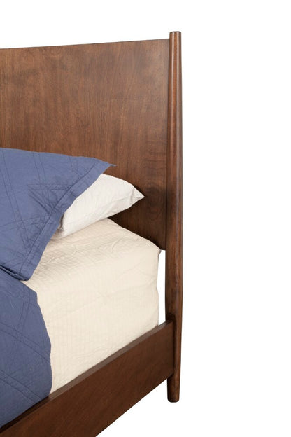 Alpine Furniture - Flynn Mid Century Modern California King Panel Bed, Walnut - 966WAL-07CK veiw 9