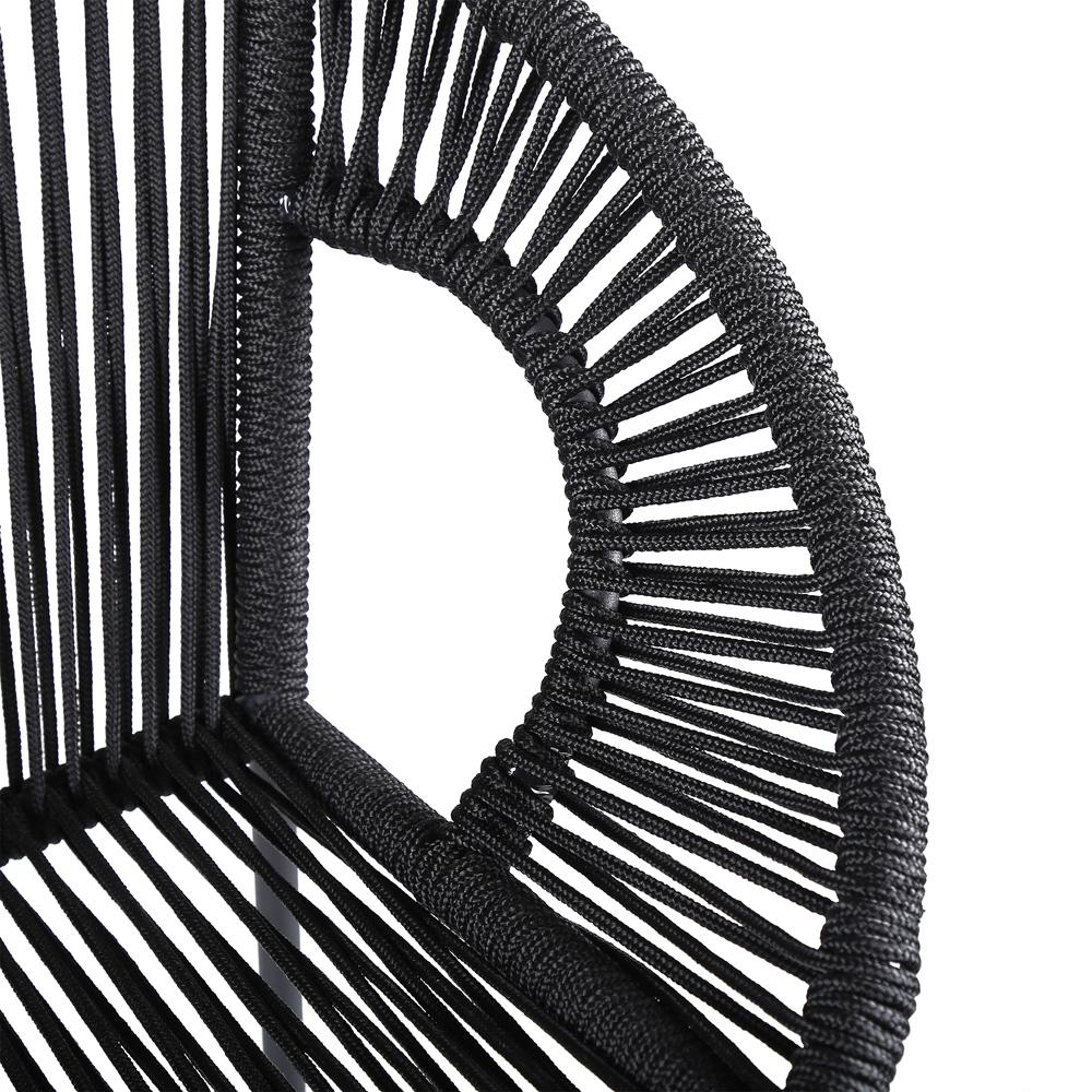 Armen Living - Acapulco 26in Indoor Outdoor Steel Bar Stool with Grey Rope - LCACBAGR26 veiw 6