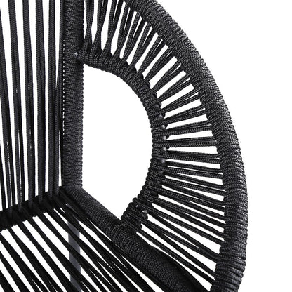 Armen Living - Acapulco 26in Indoor Outdoor Steel Bar Stool with Grey Rope - LCACBAGR26 veiw 6