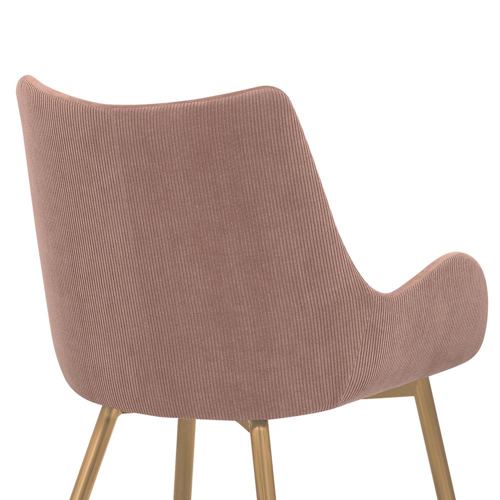 Armen Living - Avery Pink Fabric Dining Room Chair with Gold Legs - LCAVCHPINK veiw 7
