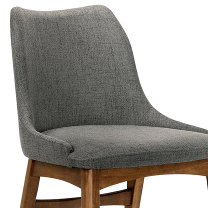 Armen Living - Azalea Charcoal Fabric and Walnut Wood Dining Side Chairs (Set of 2) - LCAZSIWACH veiw 3