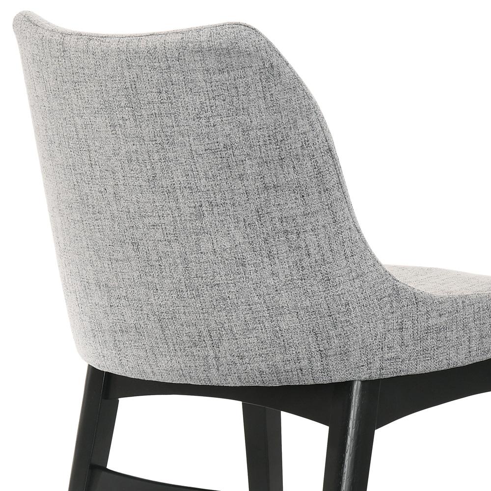 Armen Living - Azalea Gray Fabric and Black Wood Dining Side Chairs (Set of 2) - LCAZSIBLGR veiw 4