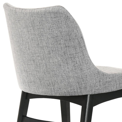 Armen Living - Azalea Gray Fabric and Black Wood Dining Side Chairs (Set of 2) - LCAZSIBLGR veiw 4
