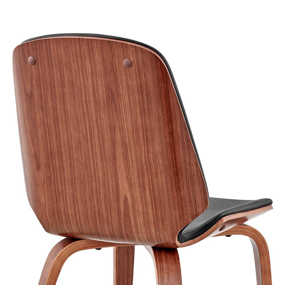 Armen Living - Brinley Gray Faux Leather and Black Wood Dining Room Accent Chair - LCBNSIBLGR veiw 7