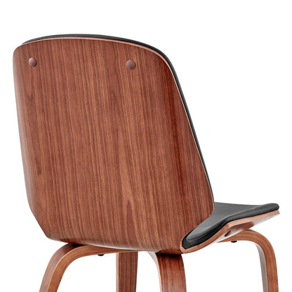 Armen Living - Brinley Gray Faux Leather and Black Wood Dining Room Accent Chair - LCBNSIBLGR veiw 7