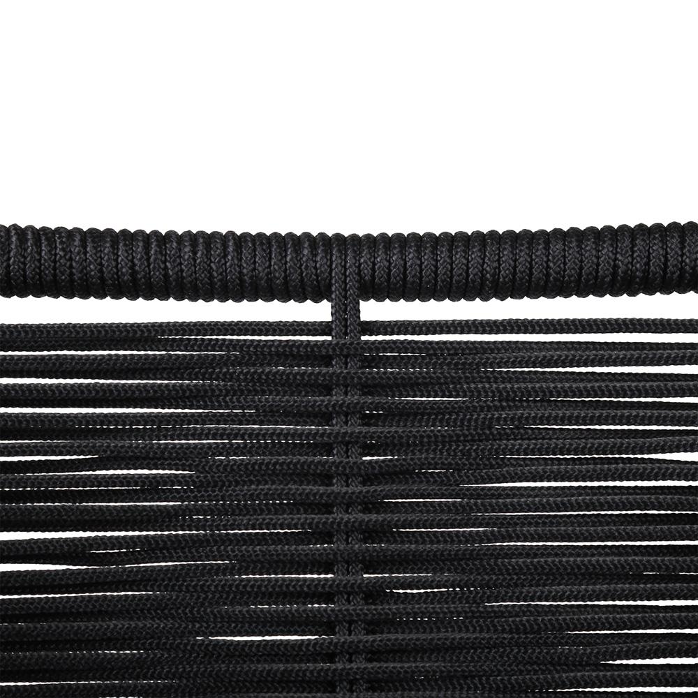 Armen Living - Clip Indoor Outdoor Stackable Steel Dining Chair with Black Rope (Set of 2) - LCCPSIBL veiw 7