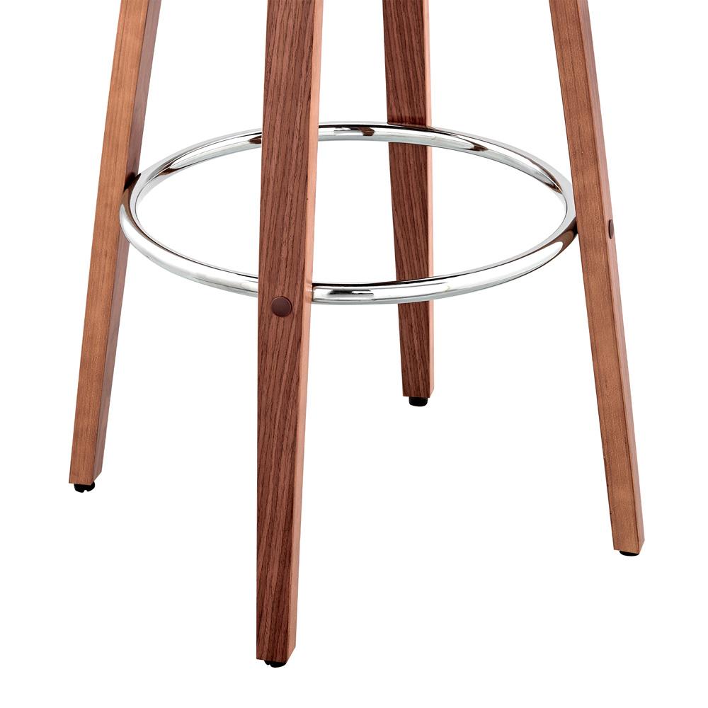 Armen Living - Daxton 30in Gray Faux Leather and Walnut Wood Bar Stool - LCDXBAWAGR30 veiw 8