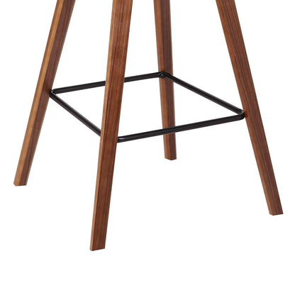 Armen Living - Fox 25.5in Counter Height Cream Faux Leather and Walnut Wood Mid-Century Modern Bar Stool - LCFOBAWACR26 veiw 9