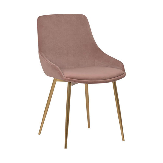 Armen Living - Heidi Blush Velvet Dining Accent Chair - LCHESIGLDPNK veiw 1