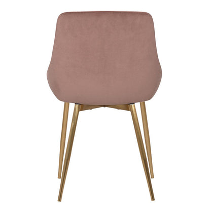 Armen Living - Heidi Blush Velvet Dining Accent Chair - LCHESIGLDPNK veiw 5