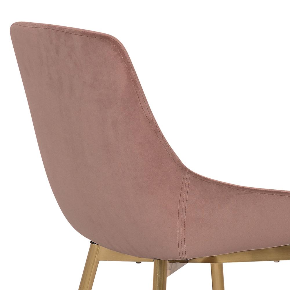 Armen Living - Heidi Blush Velvet Dining Accent Chair - LCHESIGLDPNK veiw 7