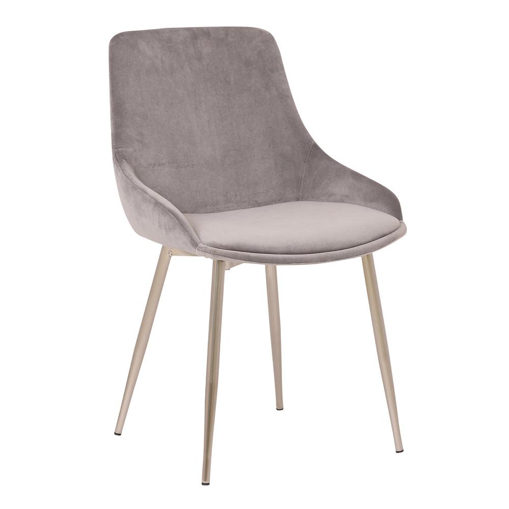 Armen Living - Heidi Gray Velvet Dining Accent Chair - LCHESICHRGR veiw 1