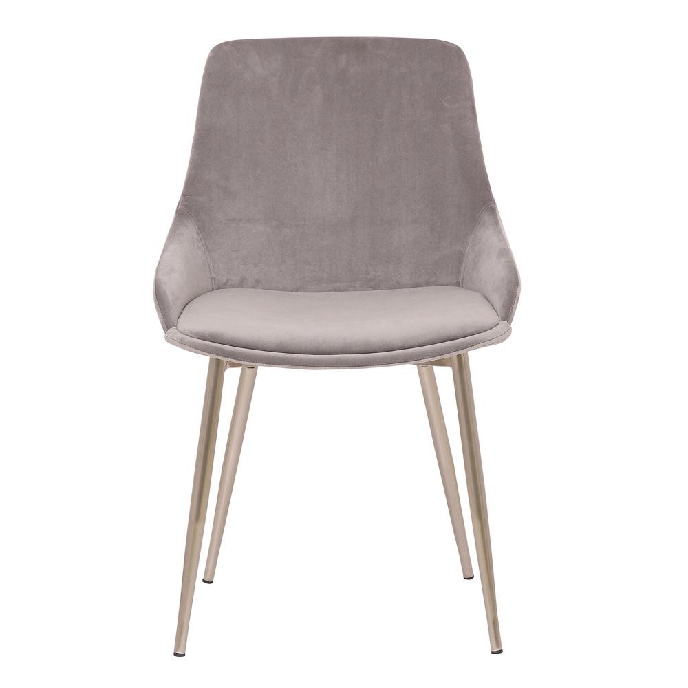 Armen Living - Heidi Gray Velvet Dining Accent Chair - LCHESICHRGR veiw 2