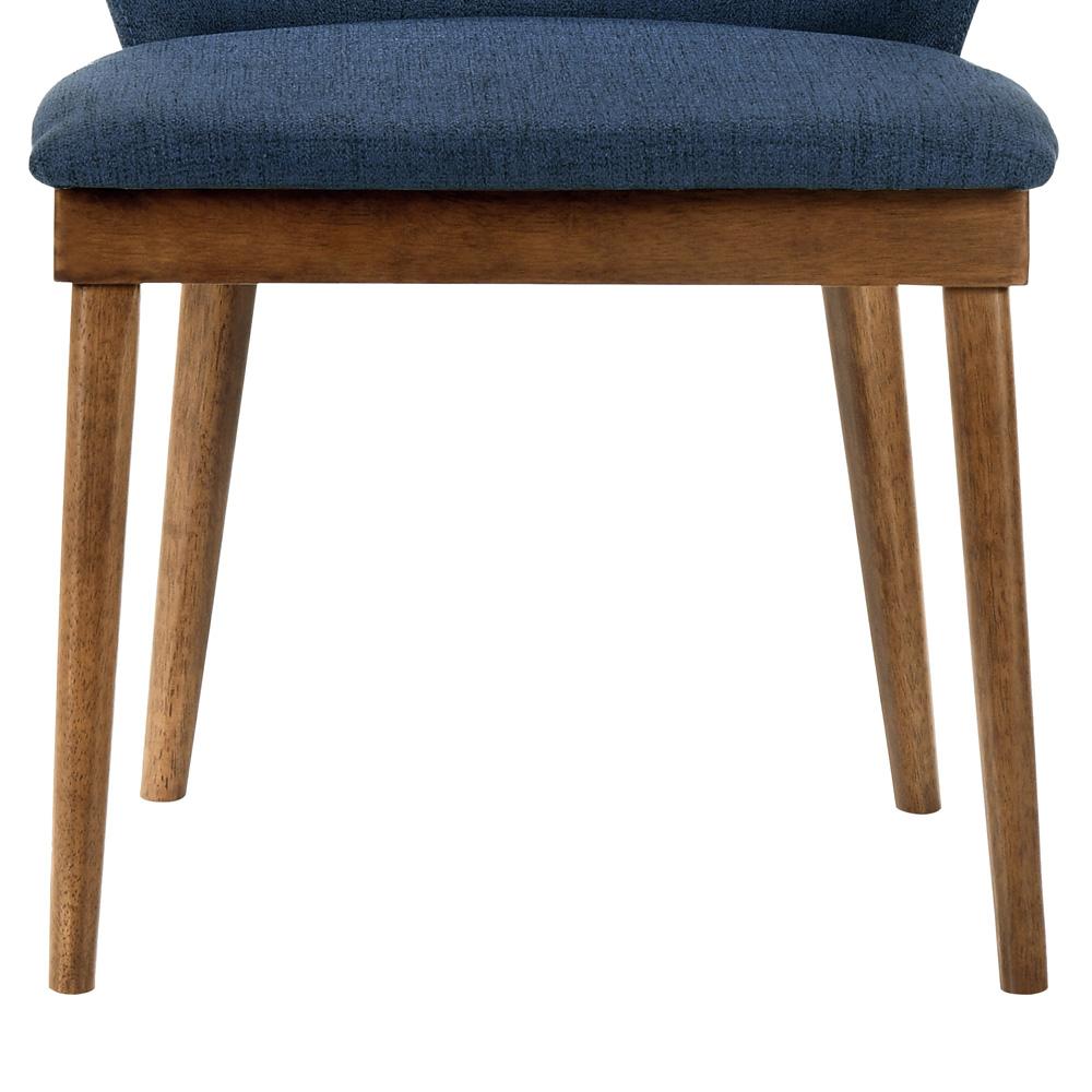 Armen Living - Juno Blue Fabric and Walnut Wood Dining Side Chairs (Set of 2) - LCJNSIWABLU veiw 5