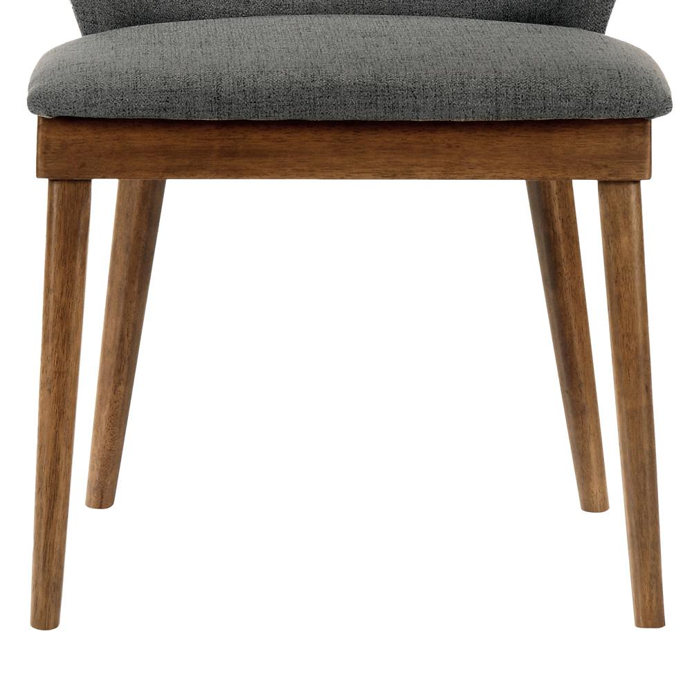 Armen Living - Juno Charcoal Fabric and Walnut Wood Dining Side Chairs (Set of 2) - LCJNSIWACH veiw 7
