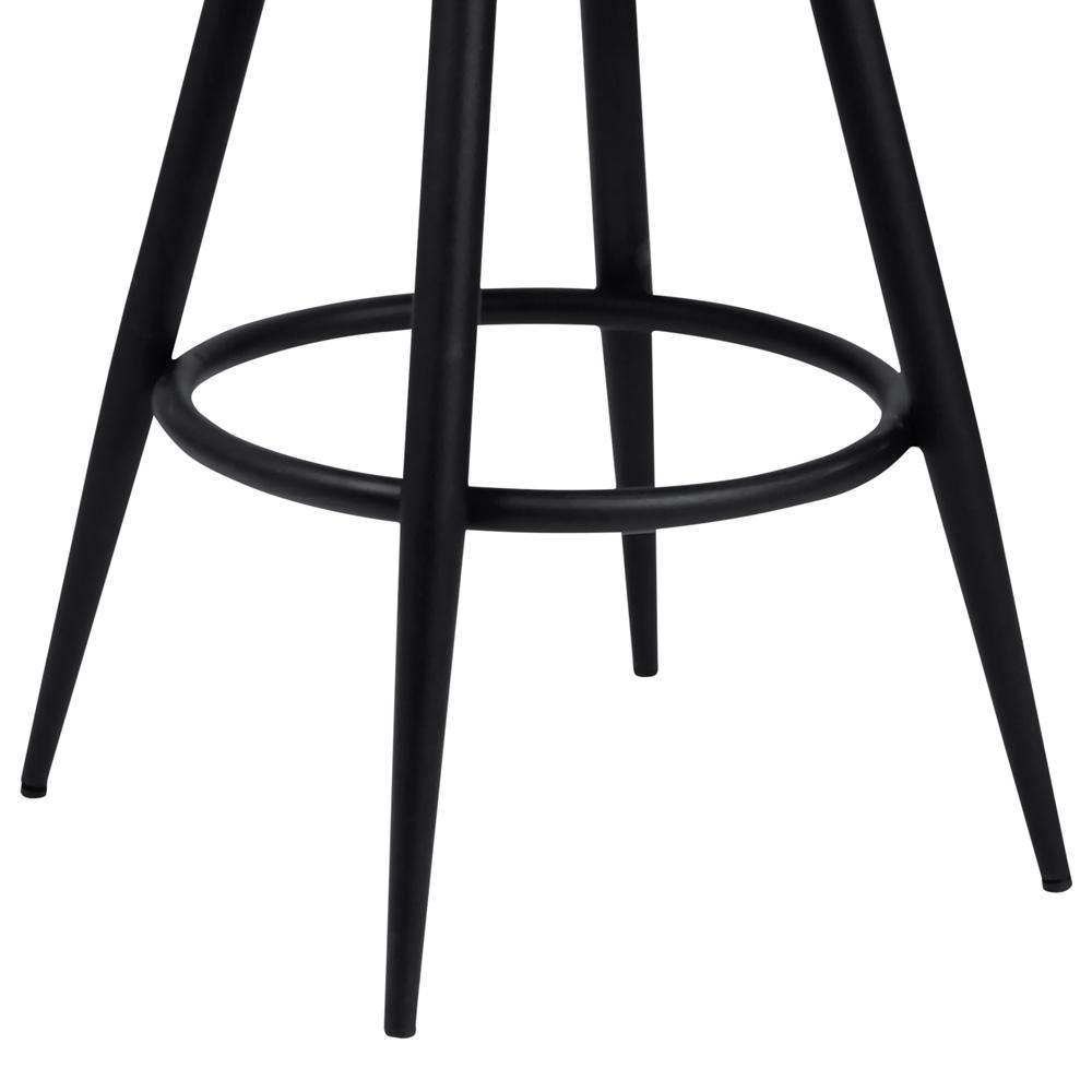 Armen Living - Justin 26in Counter Height Swivel Vintage Coffee Faux Leather Bar Stool with Black Metal Legs - LCJTBABLVC26 veiw 5