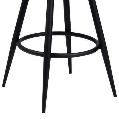 Armen Living - Justin 30in Bar Height Swivel Vintage Coffee Faux Leather Bar Stool with Black Metal Legs - LCJTBABLVC30 veiw 5