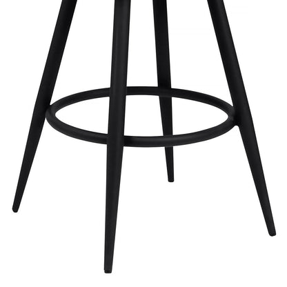 Armen Living - Justin 30in Bar Height Swivel Vintage Grey Faux Leather Bar Stool with Black Metal Legs - LCJTBABLVG30 veiw 5