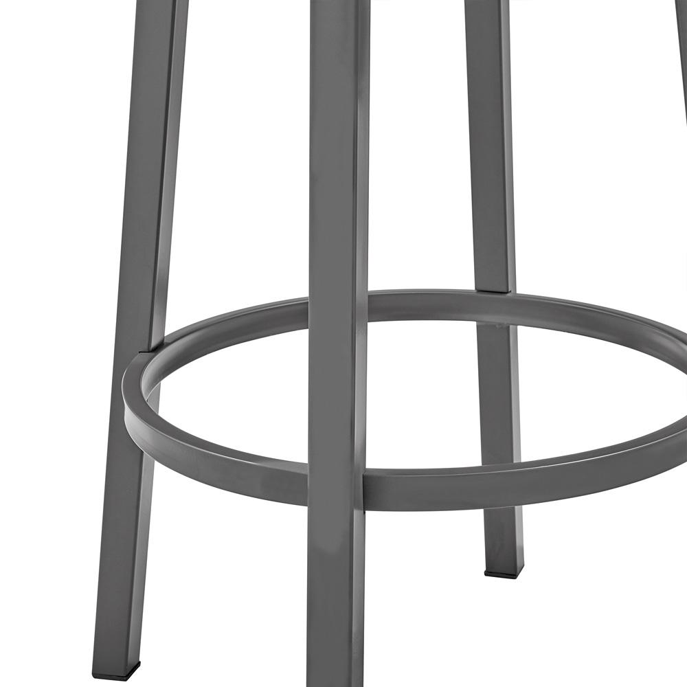 Armen Living - Lorin 26in Counter Height Swivel Bar Stool in Java Brown Finish and Chocolate Faux Leather - LCLRBAJVCHO26 veiw 8