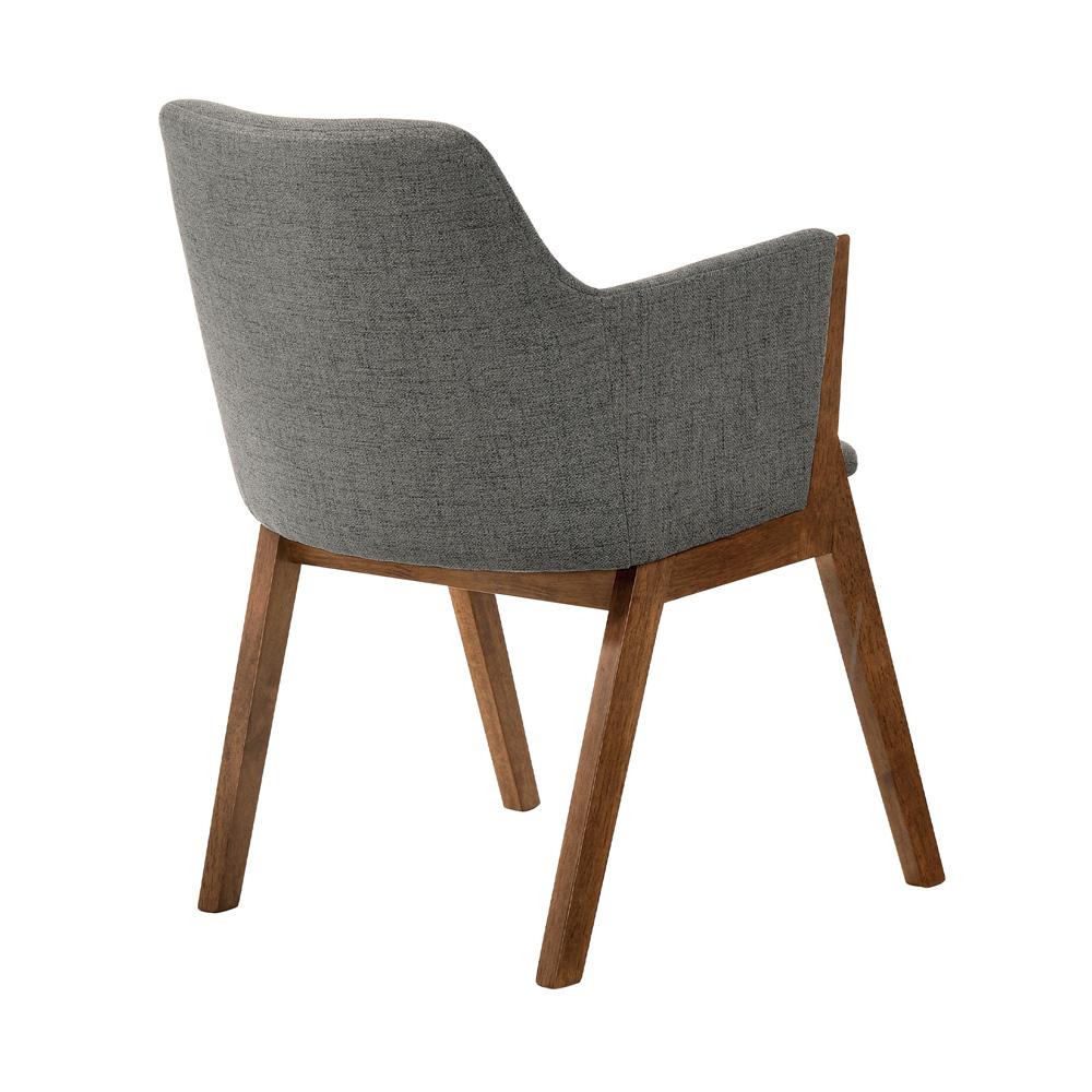 Armen Living - Renzo Charcoal Fabric and Walnut Wood Dining Side Chairs (Set of 2) - LCRESIWACH veiw 4