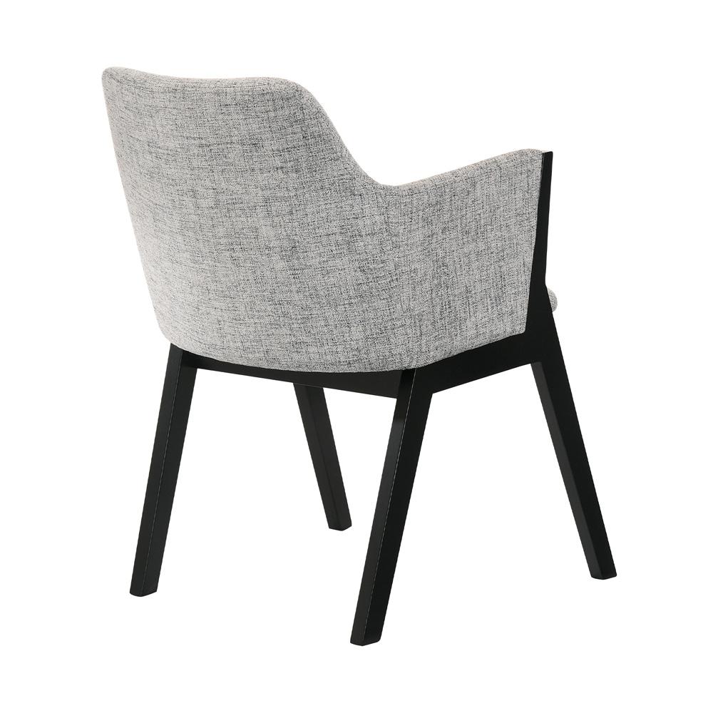Armen Living - Renzo Light Gray Fabric and Black Wood Dining Side Chairs (Set of 2) - LCRESIBLGR veiw 4