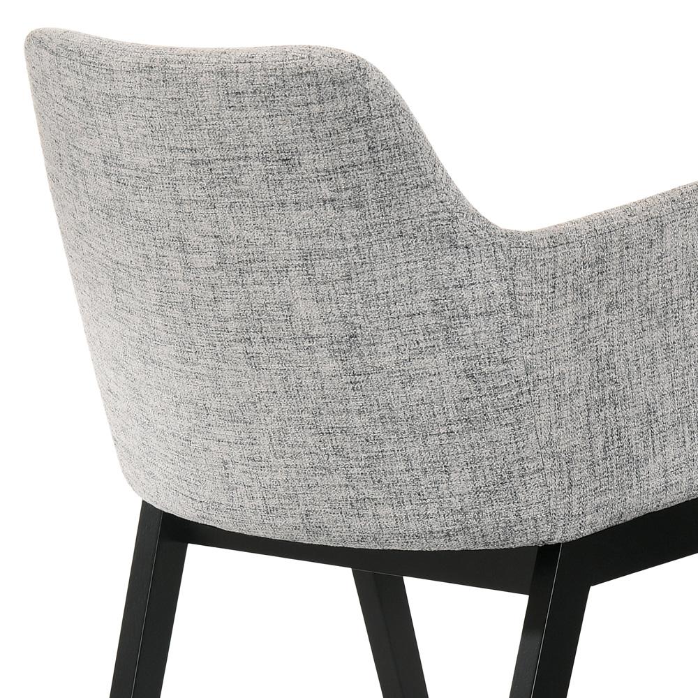 Armen Living - Renzo Light Gray Fabric and Black Wood Dining Side Chairs (Set of 2) - LCRESIBLGR veiw 6